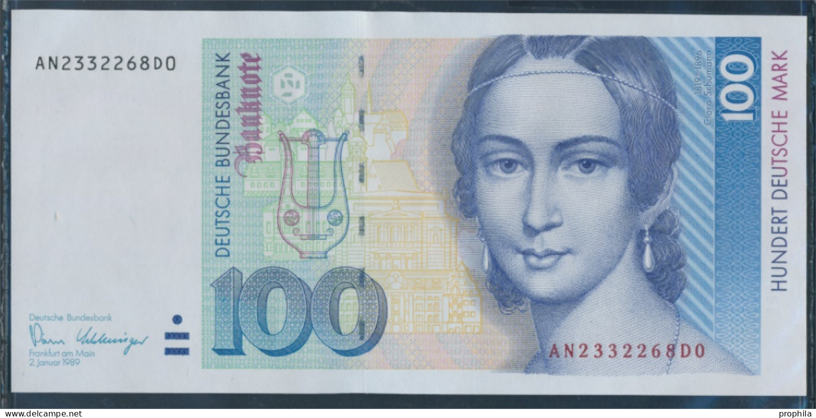 BRD Rosenbg: 294a Serien: AN Bankfrisch 1989 100 Mark (10288329 - 100 Deutsche Mark