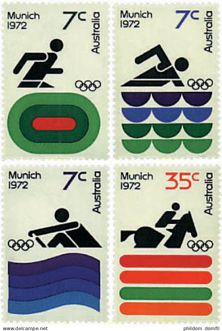 42952 MNH AUSTRALIA 1972 20 JUEGOS OLIMPICOS VERANO MUNICH 1972 - Mint Stamps