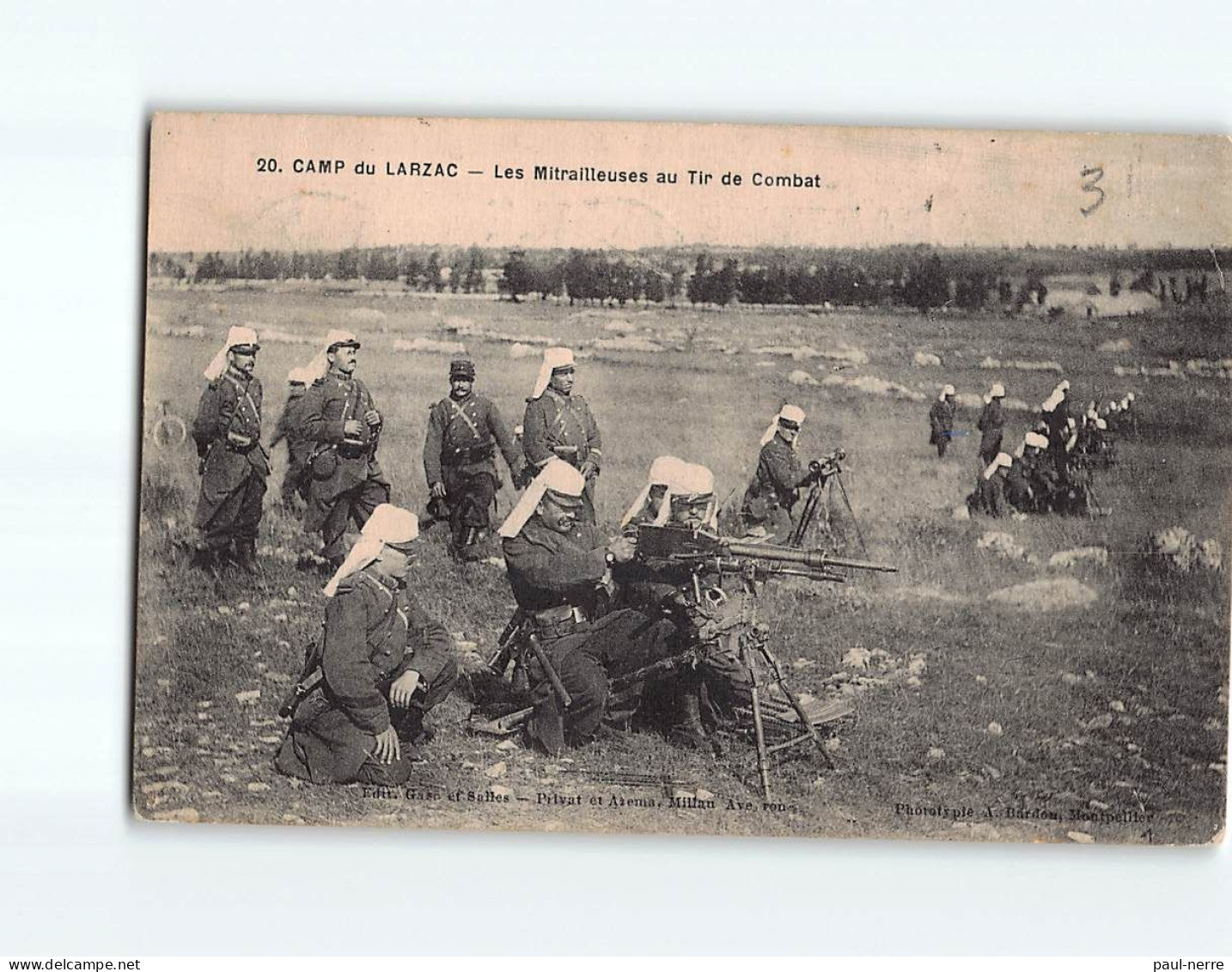 Camp Du Larzac, Les Mitrailleuses Au Tir De Combat - état - Autres & Non Classés