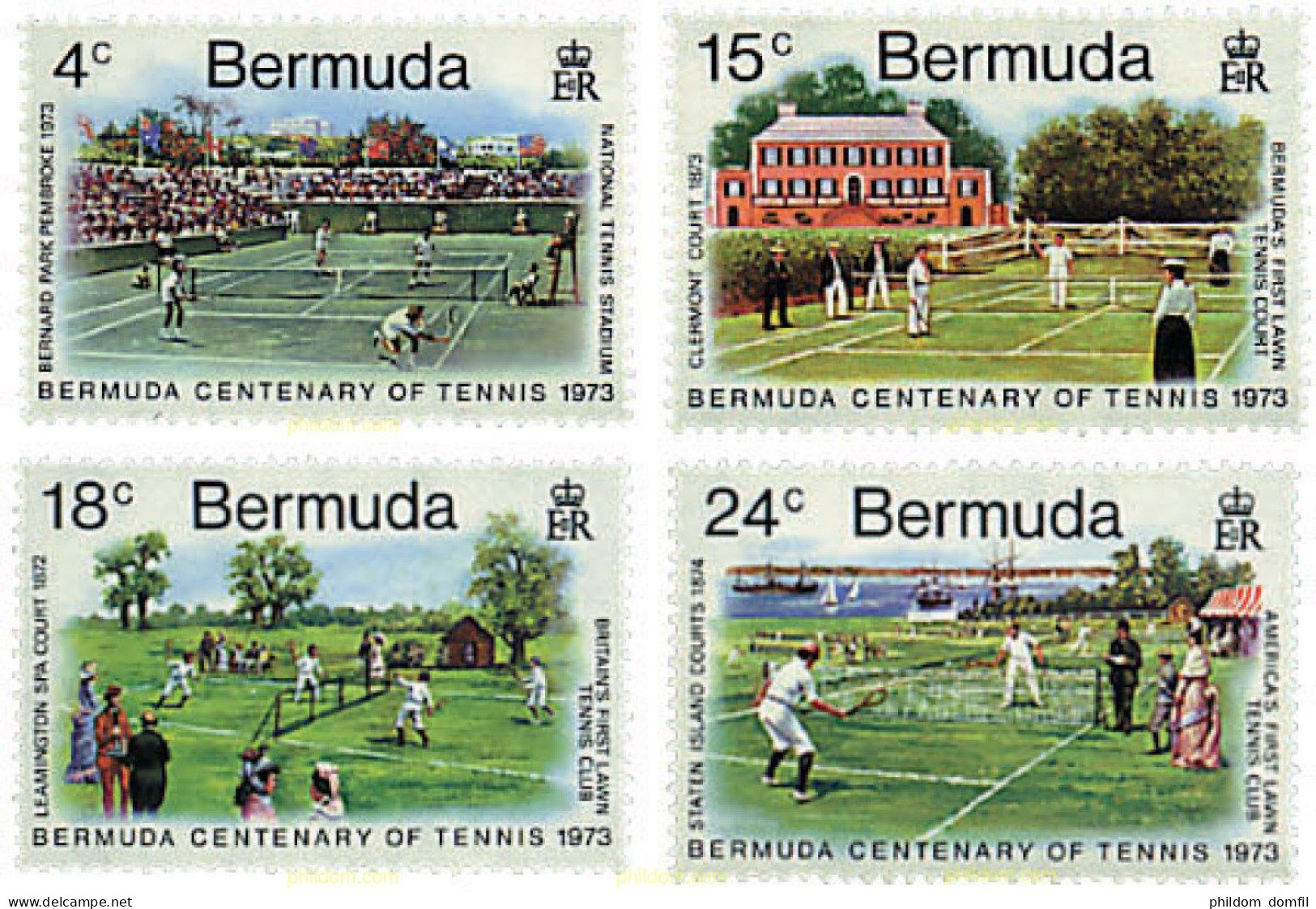 47998 MNH BERMUDAS 1973 CENTENARIO DEL TENIS EN LAS BERMUDAS - Bermudes