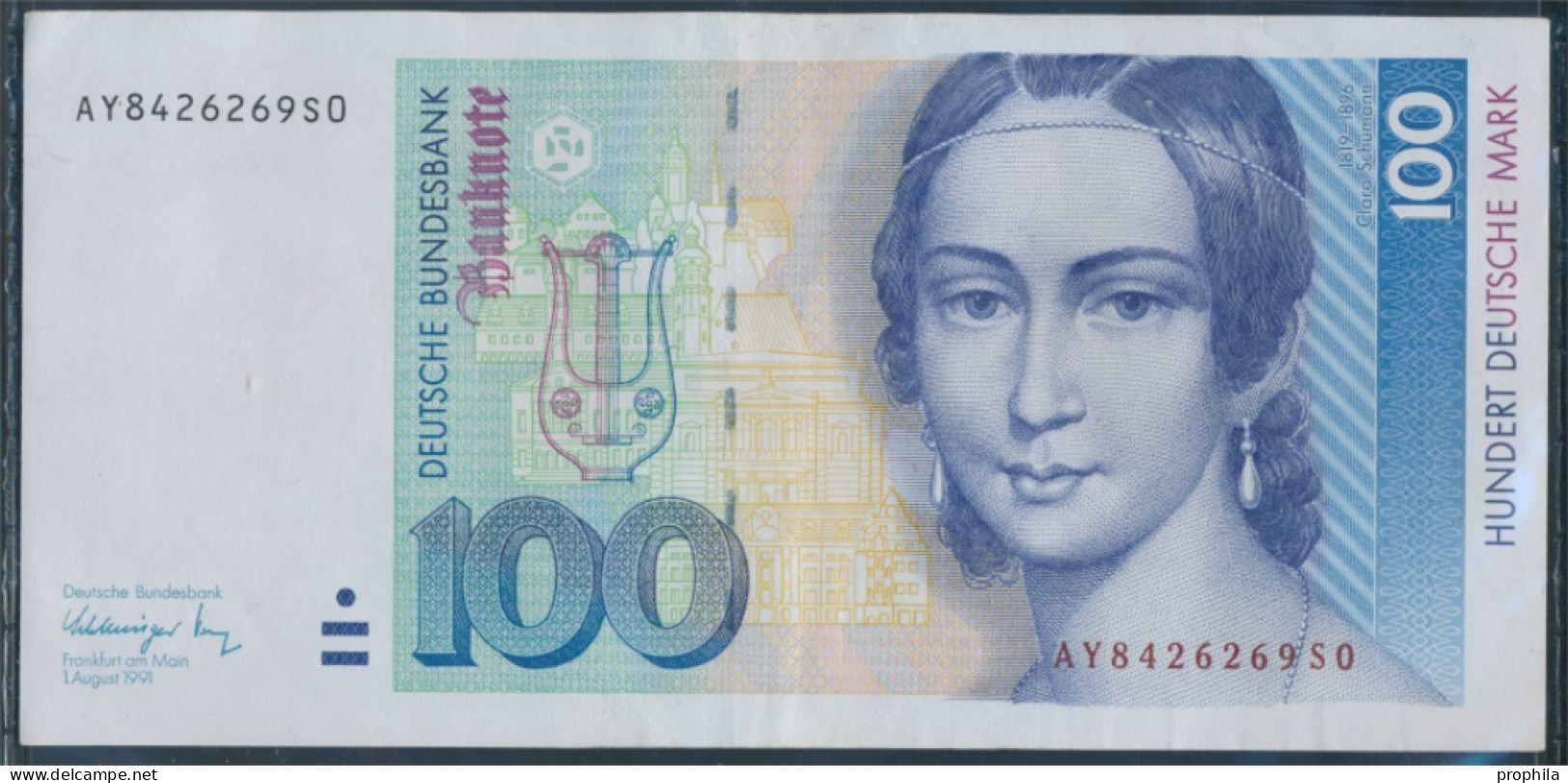 BRD Rosenbg: 300a Serie: AY Gebraucht (III) 1991 100 Deutsche Mark (10288311 - 100 Deutsche Mark