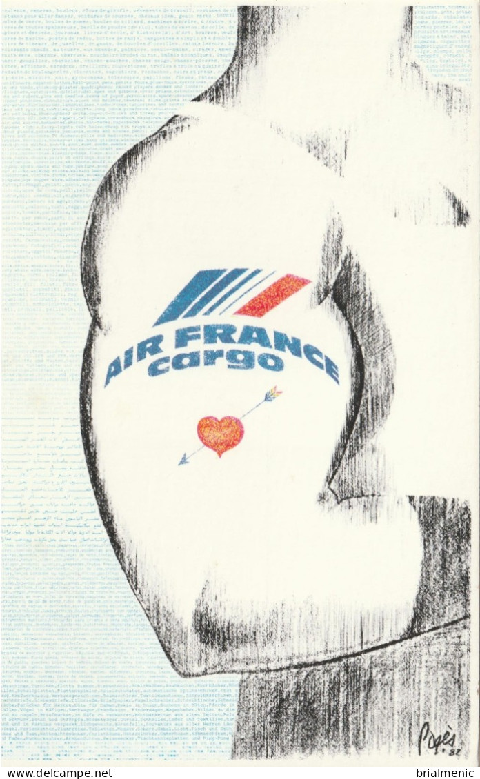 Carte Publicitaire AIR FRANCE ( Format 17 X 11 ) - Advertising