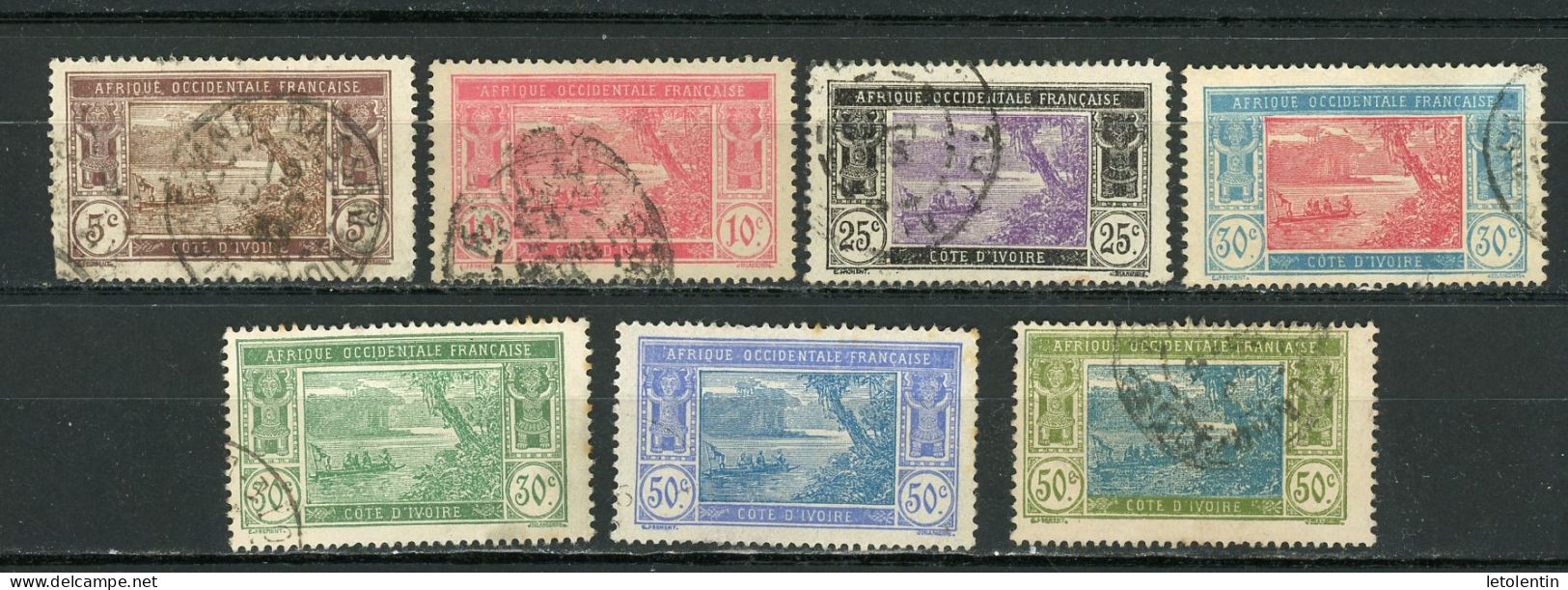 COTE D'IVOIRE (RF) - PAYSAGE - N° Yt 62+64+65+67+68+68A+69 Obli. - Used Stamps