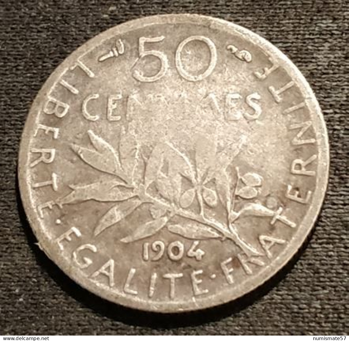 FRANCE - 50 CENTIMES 1904 - Semeuse - Argent - Silver - Gad 420 - KM 854 - 50 Centimes