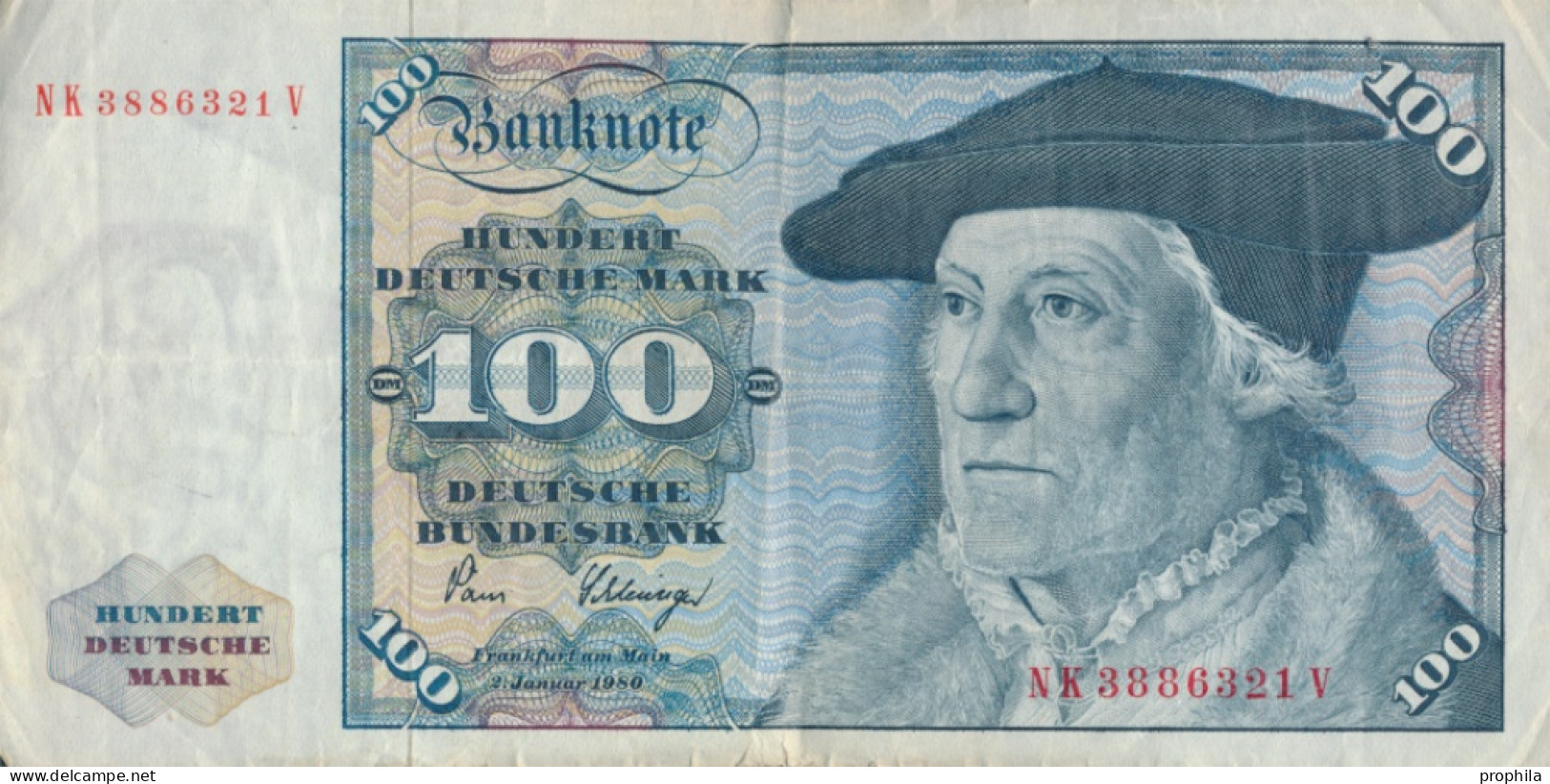 BRD Rosenbg: 289a Serien: NK Gebraucht (III) 1980 100 Deutsche Mark (10288470 - 100 Deutsche Mark