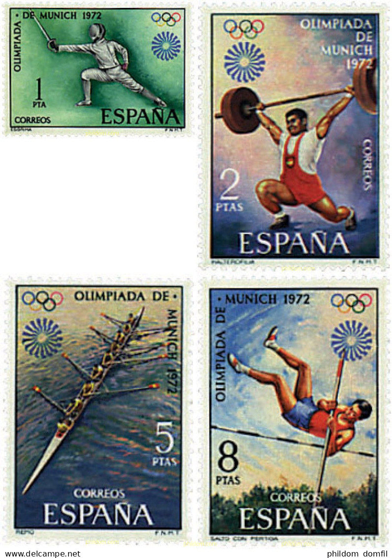 84849 MNH ESPAÑA 1972 20 JUEGOS OLIMPICOS VERANO MUNICH 1972 - Unused Stamps