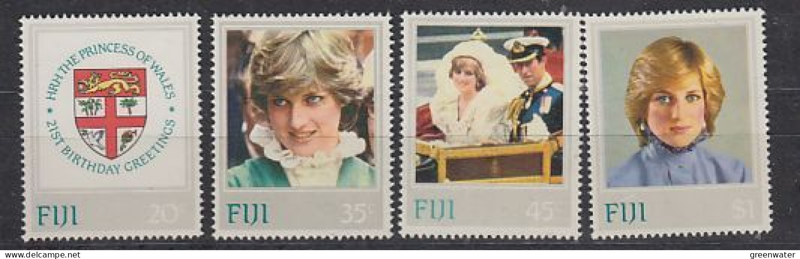 Fidji  1982 Birthday Princess Diana 4v ** Mnh  (59832A) - Fidji (1970-...)