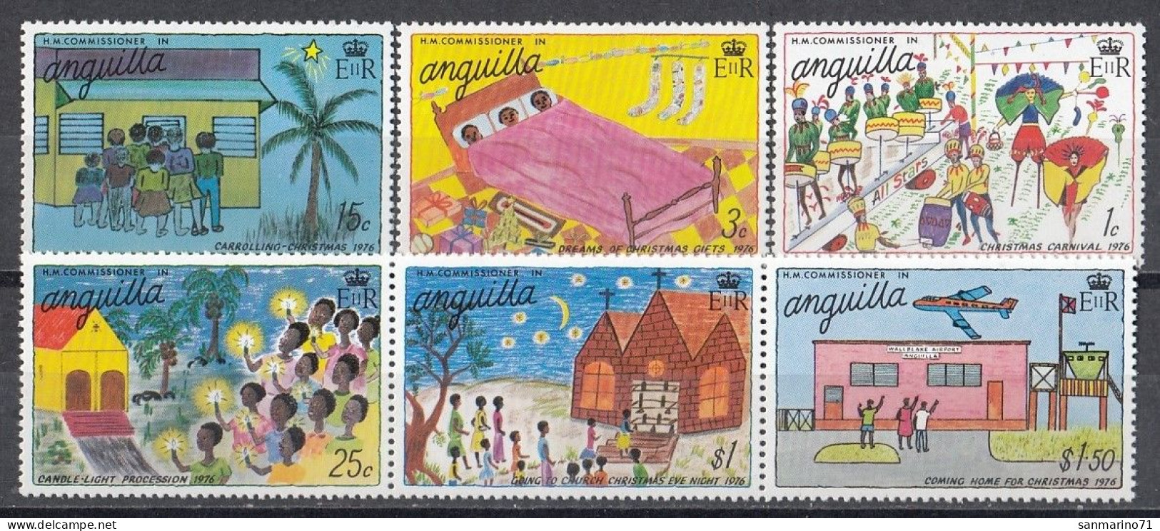 ANGUILLA 263-268,unused (**) Christmas 1976 - Anguilla (1968-...)