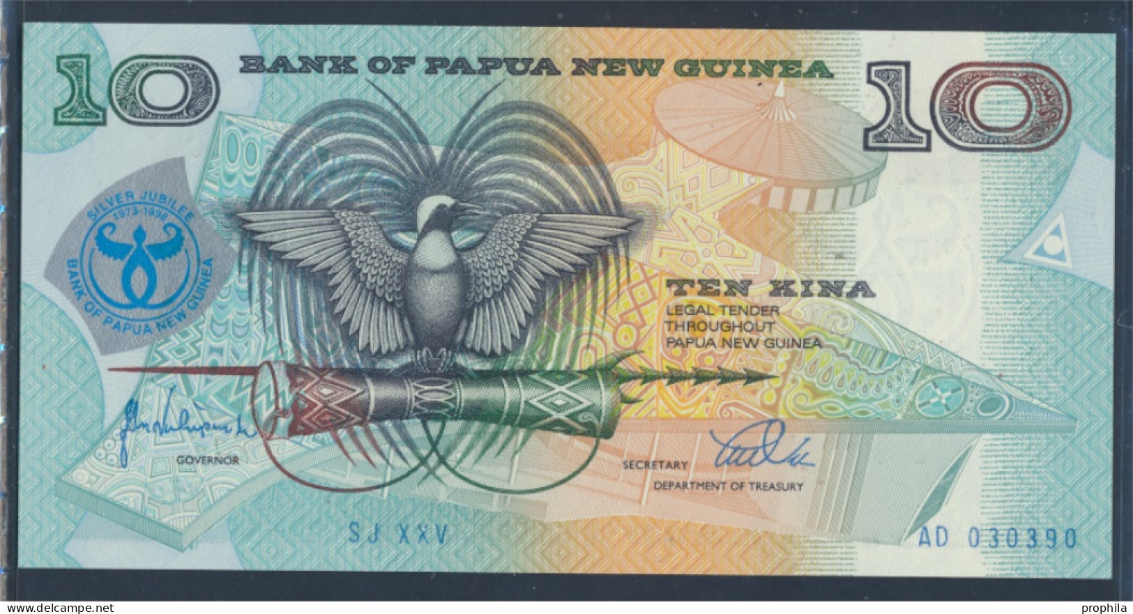 Papua-Neuguinea Pick-Nr: 17a Bankfrisch 1998 10 Kina (8345815 - Papouasie-Nouvelle-Guinée