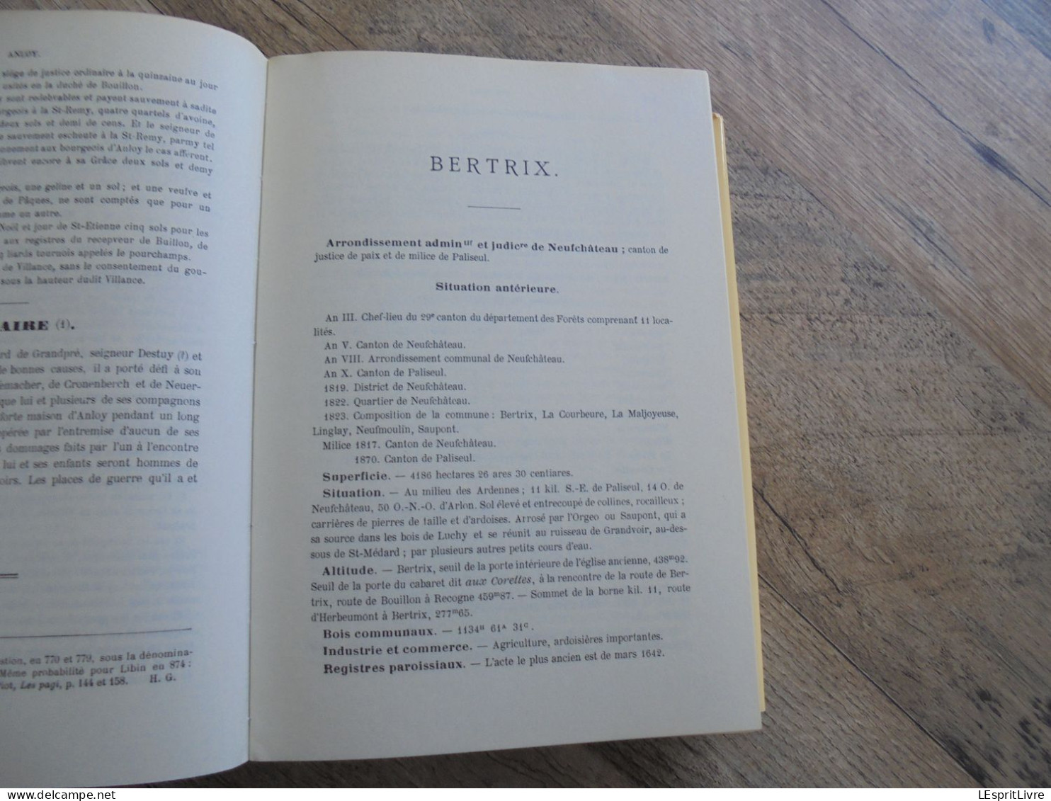 LES COMMUNES LUXEMBOURGEOISES Tome VI B Neufchâteau Tandel Régionalisme Anloy Carlsbourg Cugnon Libin Villance Mirwart