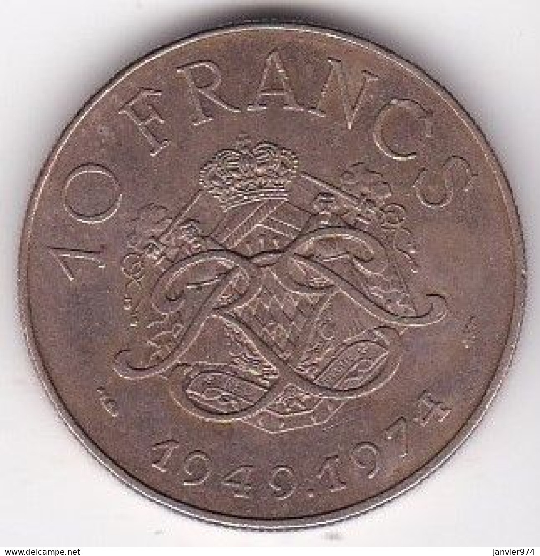 Monaco 10 Francs 1949 – 1974 , 25e Anniversaire De Règne , Rainier III, En Cupro Nickel Aluminium - 1960-2001 New Francs