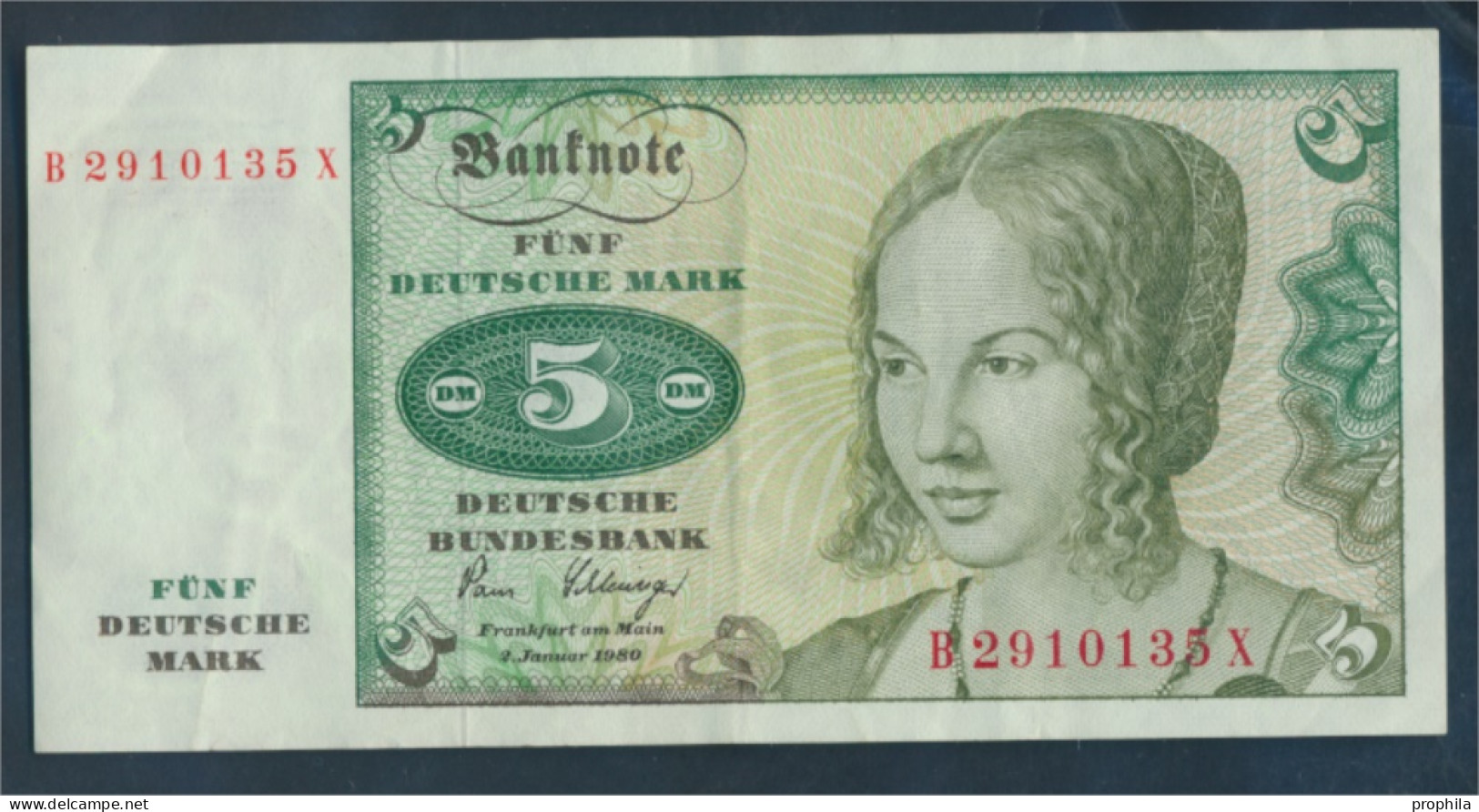 BRD Rosenbg: 285a, Serien: B/ Q-Z Gebraucht (III) 1980 5 Deutsche Mark (10288358 - 5 Deutsche Mark