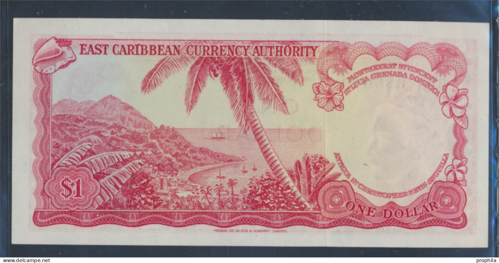 Vereinte Karibische Staaten Pick-Nr: 13h, Overprint: A Bankfrisch 1965 1 Dollar (8047553 - East Carribeans