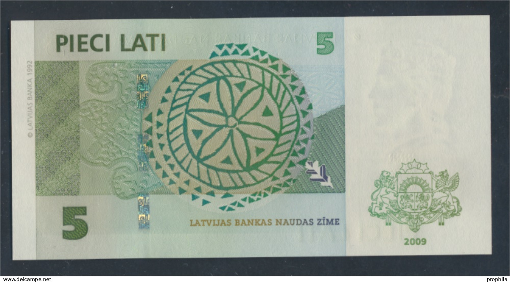 Lettland Pick-Nr: 53c Bankfrisch 2009 5 Lati (9811063 - Lettonia