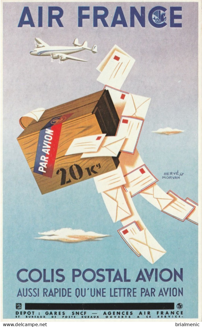 Carte Publicitaire AIR FRANCE  ( Format 17 X 11 ) - Advertising