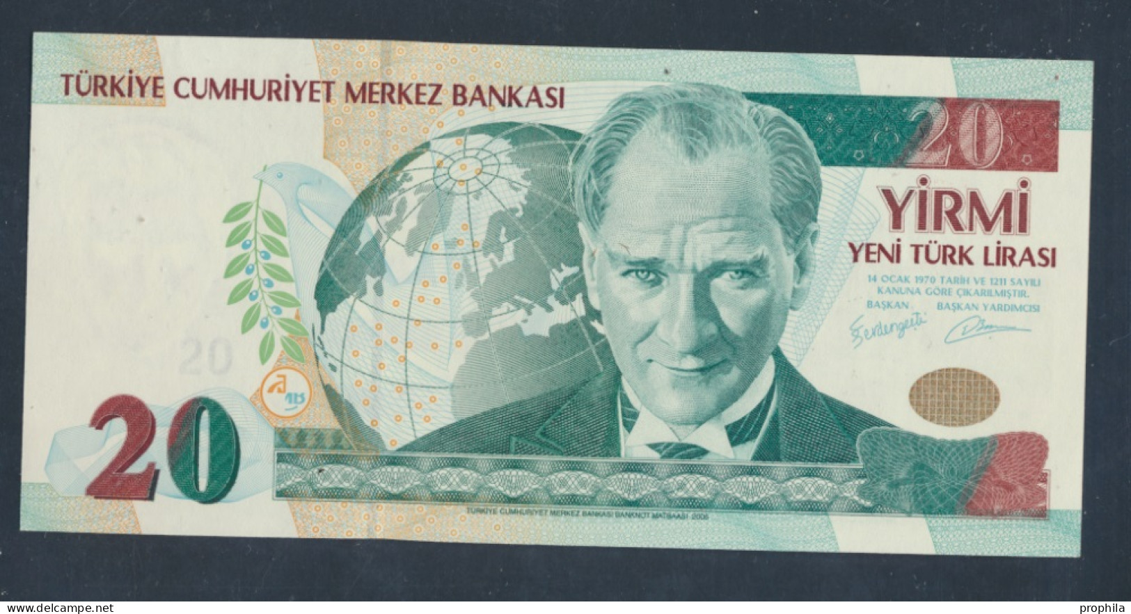 Türkei Pick-Nr: 219 Bankfrisch 2005 20 New Lira (8647225 - Turkey