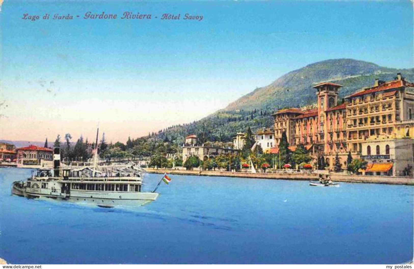 73976366 Gardone_Riviera_di_Garda_IT Hôtel Savoy Dampfer Ansicht Vom See Aus - Sonstige & Ohne Zuordnung