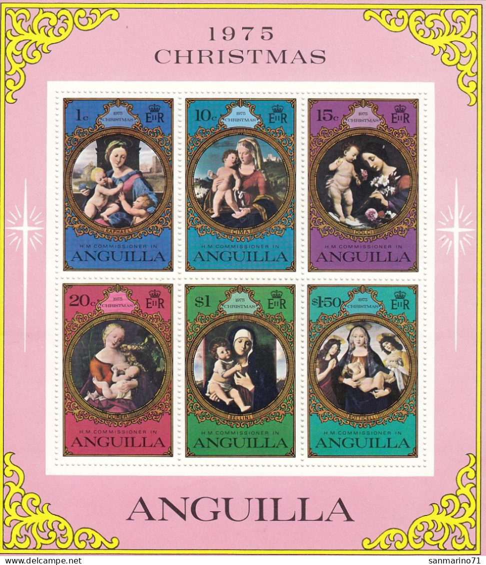 ANGUILLA Block 10,unused (*) Christmas 1975,hinged - Anguilla (1968-...)