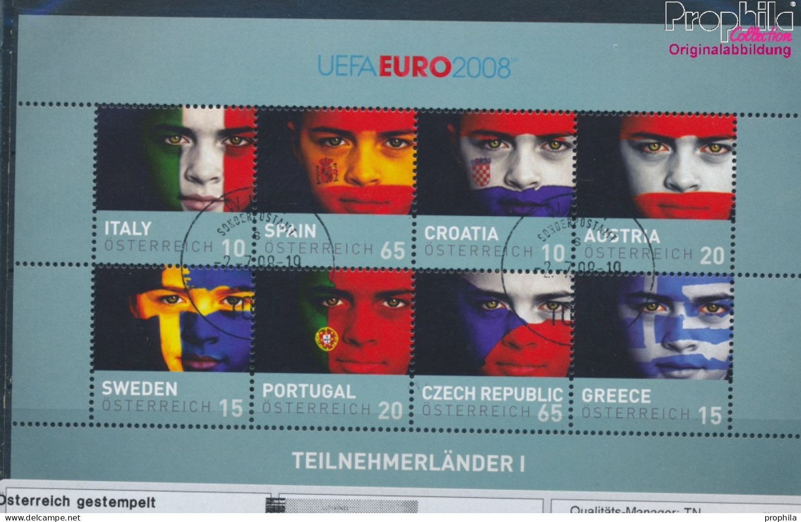 Österreich 2735-2742 Kleinbogen (kompl.Ausg.) Gestempelt 2008 Fußball-EM (10404518 - Used Stamps