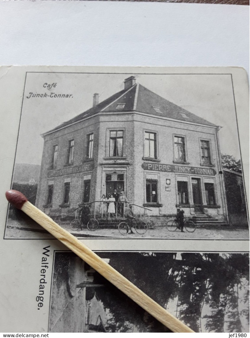 WALFERDANGE GARE CAFÉ JUNCK-TONNAR VERZONDEN 1903 - Autres & Non Classés