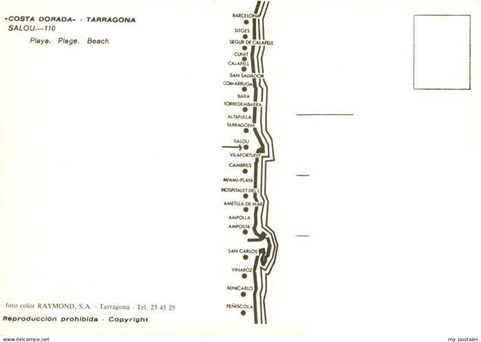 73946446 Salou_Tarragona_Costa_Dorada_ES Plage View Aerienne - Autres & Non Classés