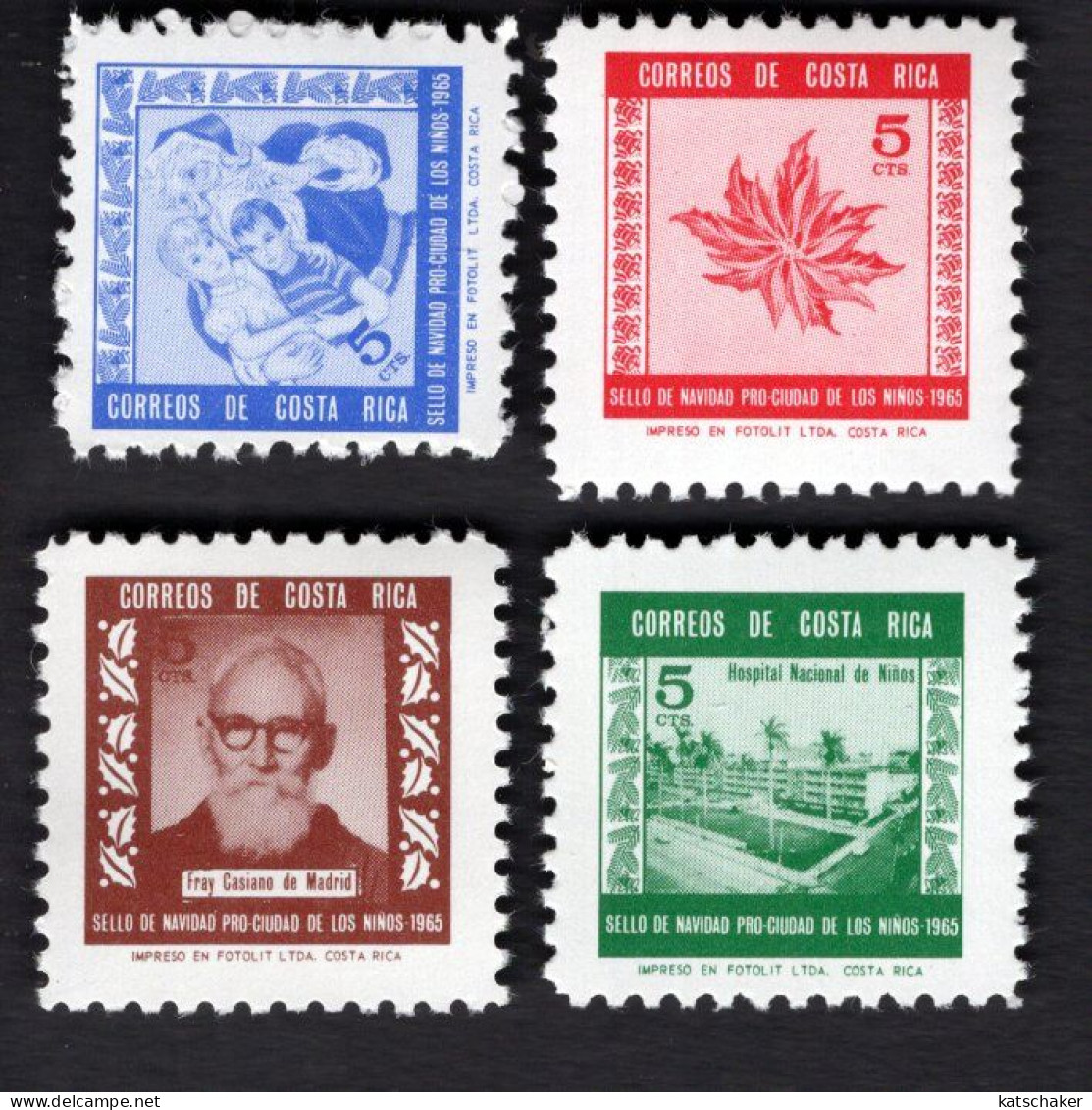 2030080994 1965 (XX) SCOTT RA24 RA27 POSTFRIS MINT NEVER HINGED - POSTAL TAX STAMPS - Costa Rica