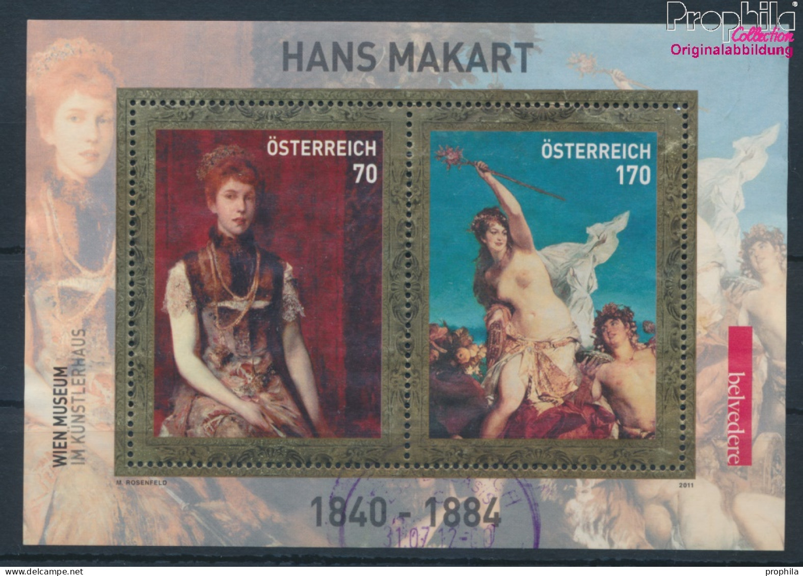 Österreich Block64 (kompl.Ausg.) Gestempelt 2011 Hans Makart (10404614 - Used Stamps