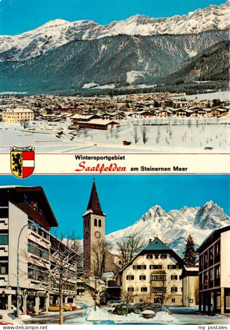 73946328 Saalfelden_Steinernes_Meer_AT Panorama Ortspartie Mit Kirche - Autres & Non Classés