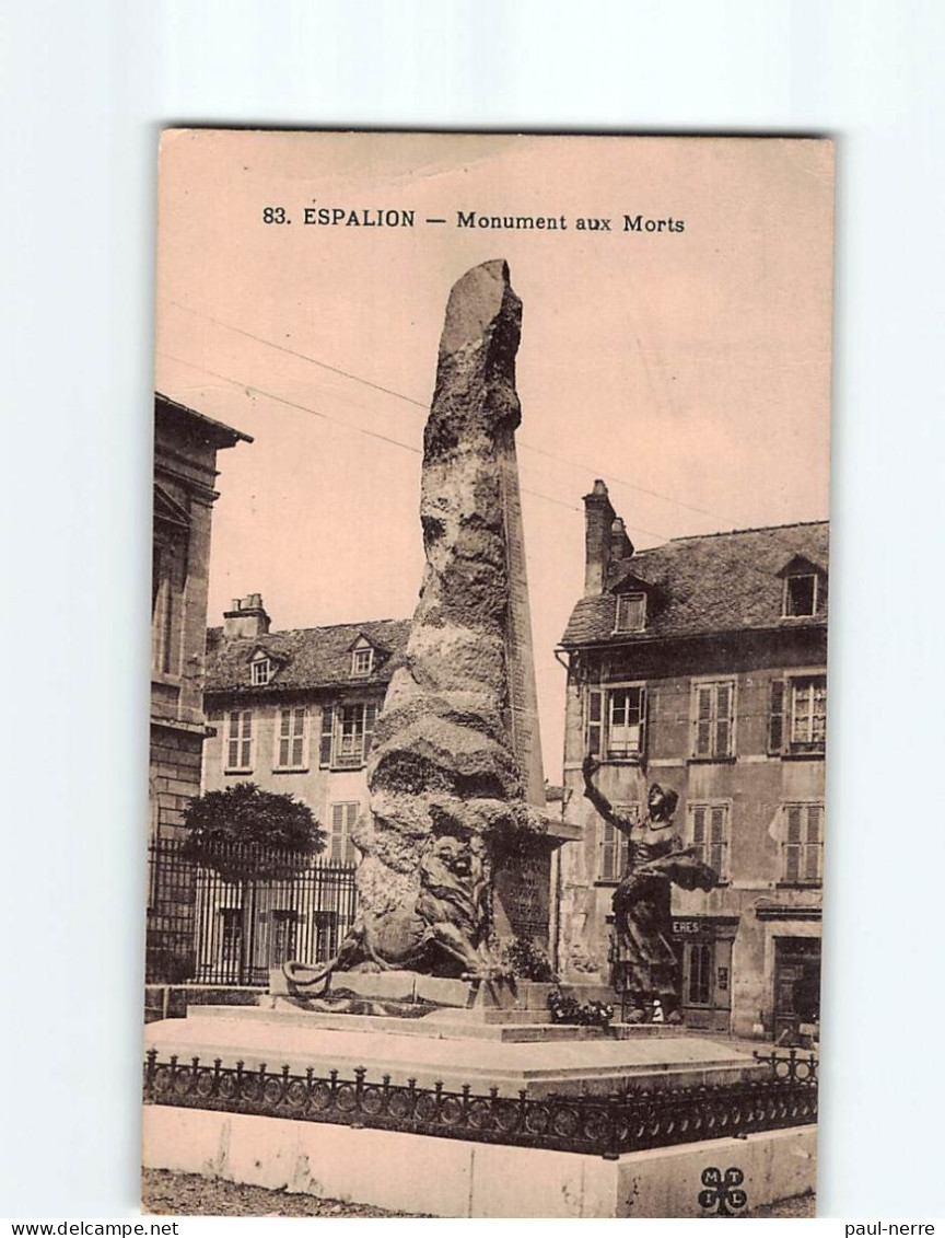 ESPALLION : Monument Aux Morts - Très Bon état - Espalion