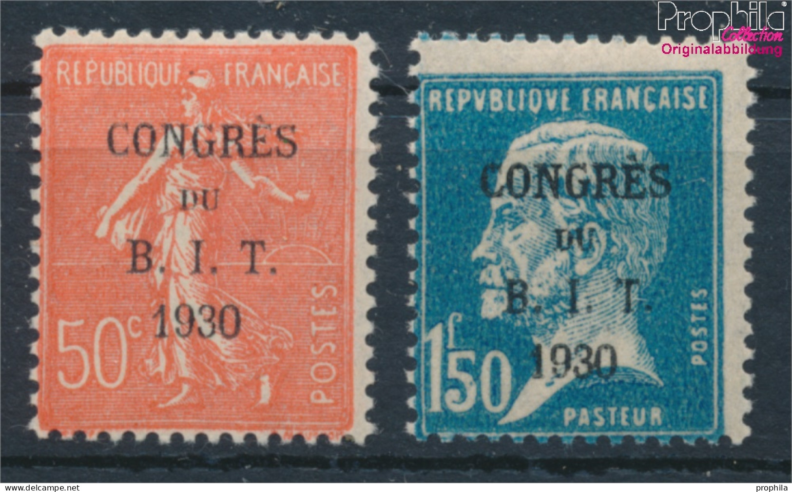 Frankreich 249-250 (kompl.Ausg.) Mit Falz 1930 Int.Arbeitsamt (10391153 - Neufs