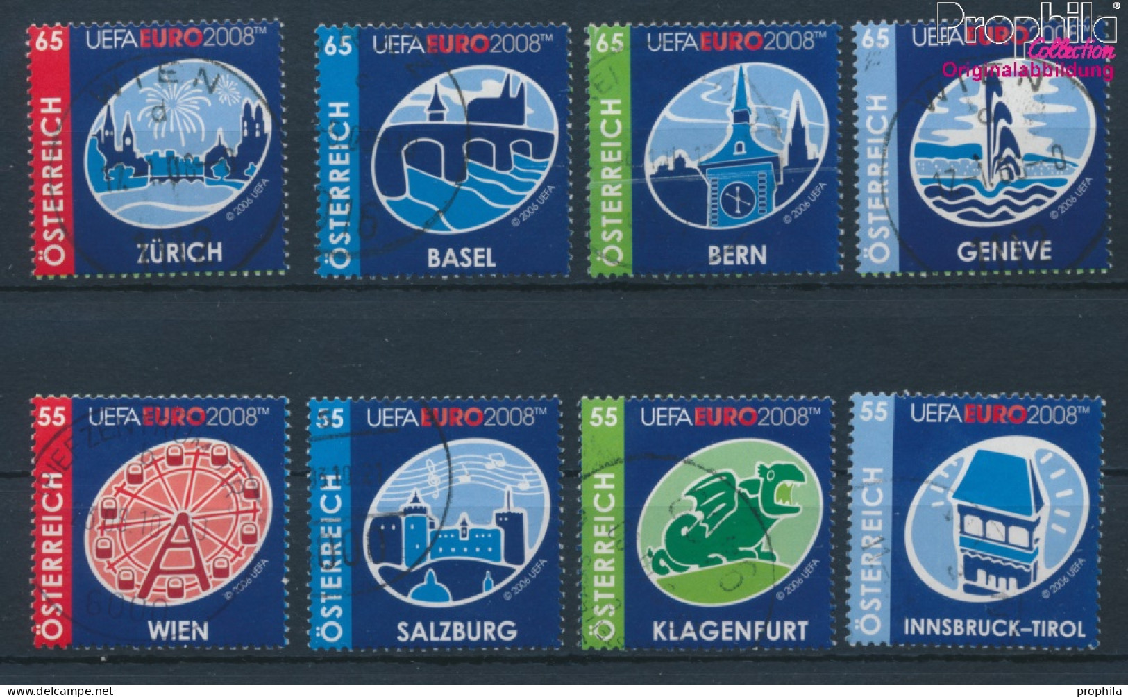 Österreich 2697-2704 (kompl.Ausg.) Gestempelt 2008 Fußball-EM (10404502 - Used Stamps