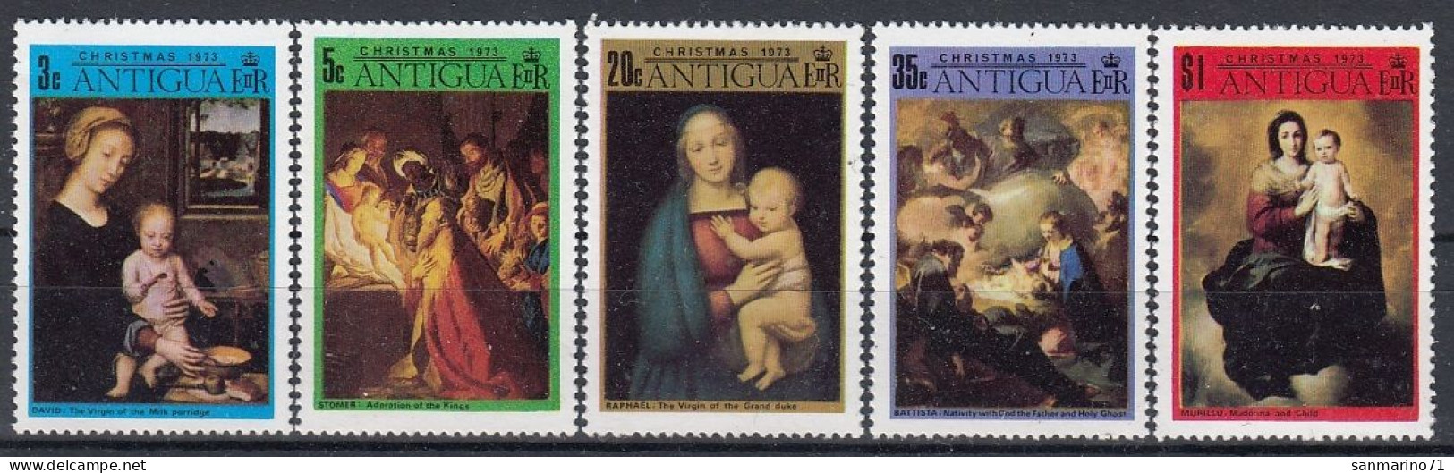 ANTIGUA 305-309,unused (**) Christmas 1973 - Antigua Et Barbuda (1981-...)