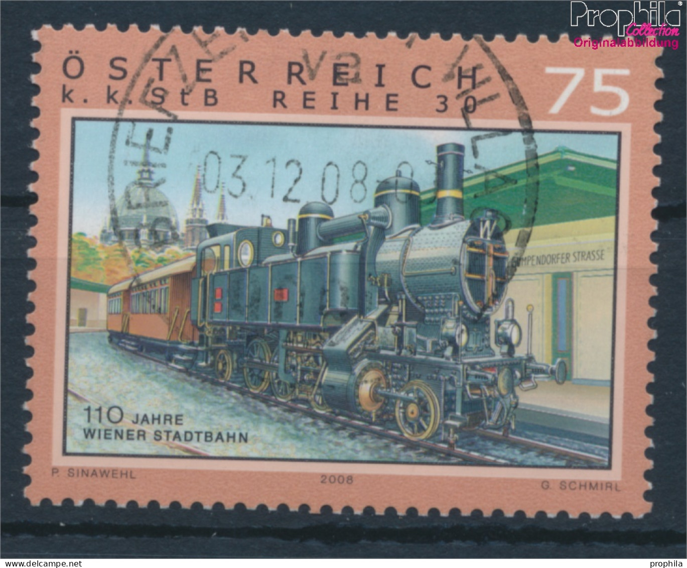 Österreich 2756 (kompl.Ausg.) Gestempelt 2008 Eisenbahnen Wiener Stadtbahn (10404519 - Gebruikt