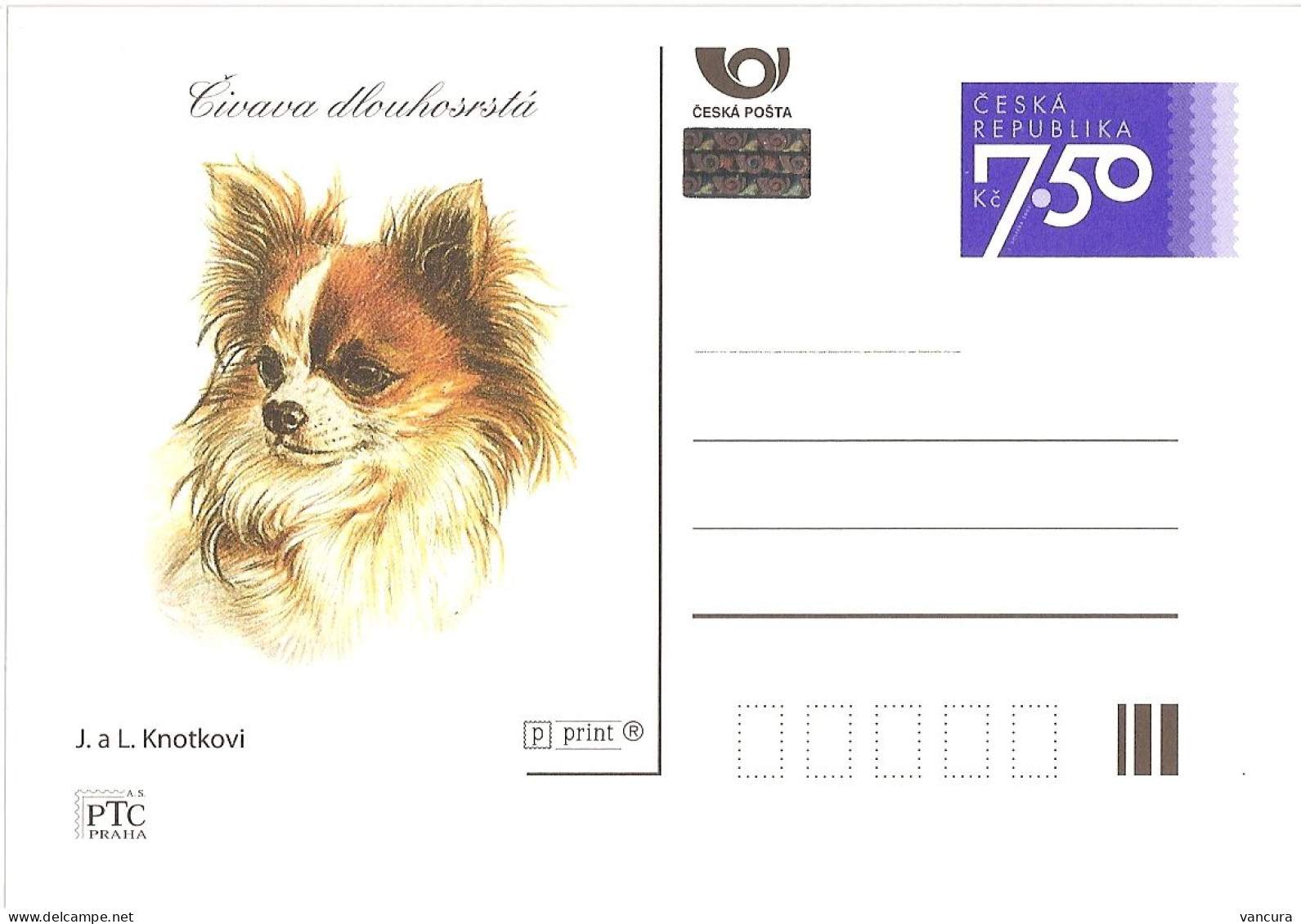 CDV B 555 (1,2) Czech Republic Malamut And Chihuahua Dogs 2006 - Hunde