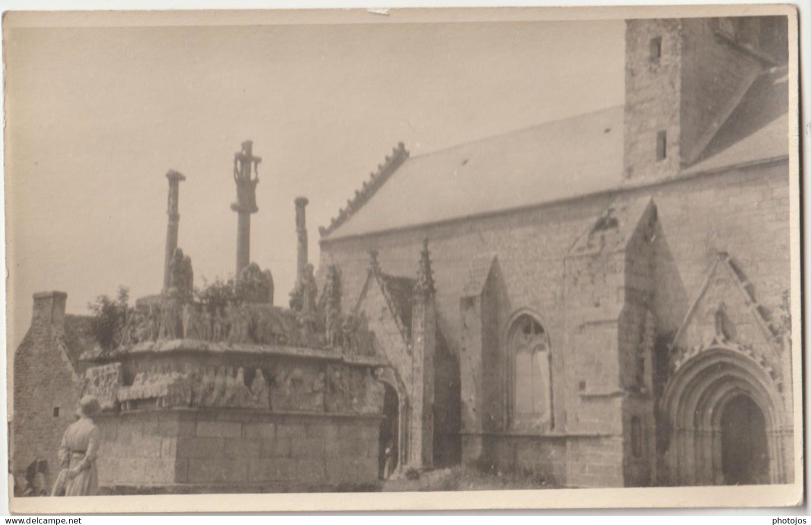 Carte Photo  Le Calvaire Et L'église De Notre Dame De Tronoën '(29) - Lieux
