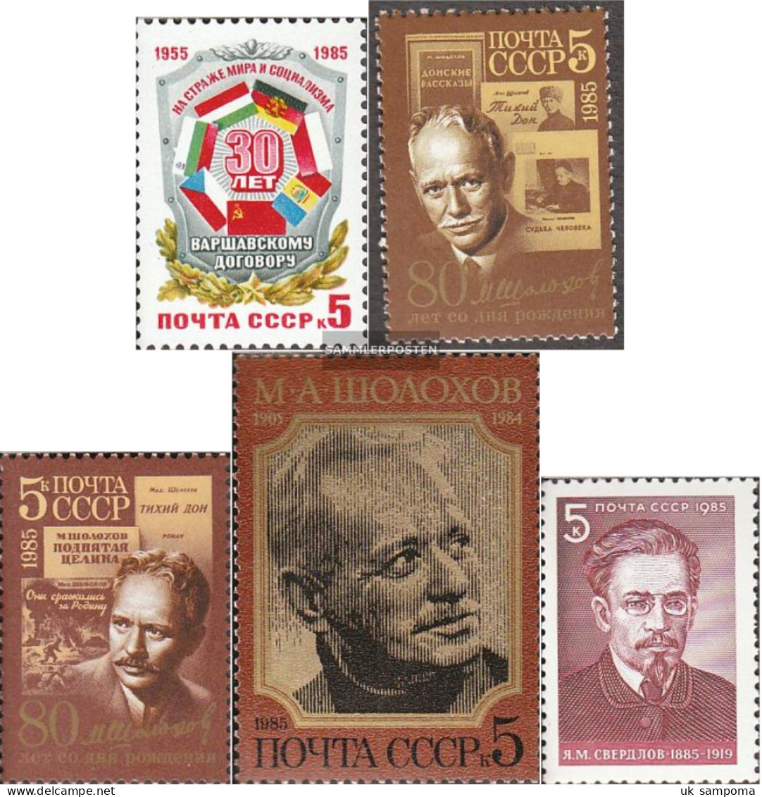 Soviet Union 5508,5509-5511,5512 (complete Issue) Unmounted Mint / Never Hinged 1985 Warsaw Pact, Scholochow, Swerdl - Unused Stamps