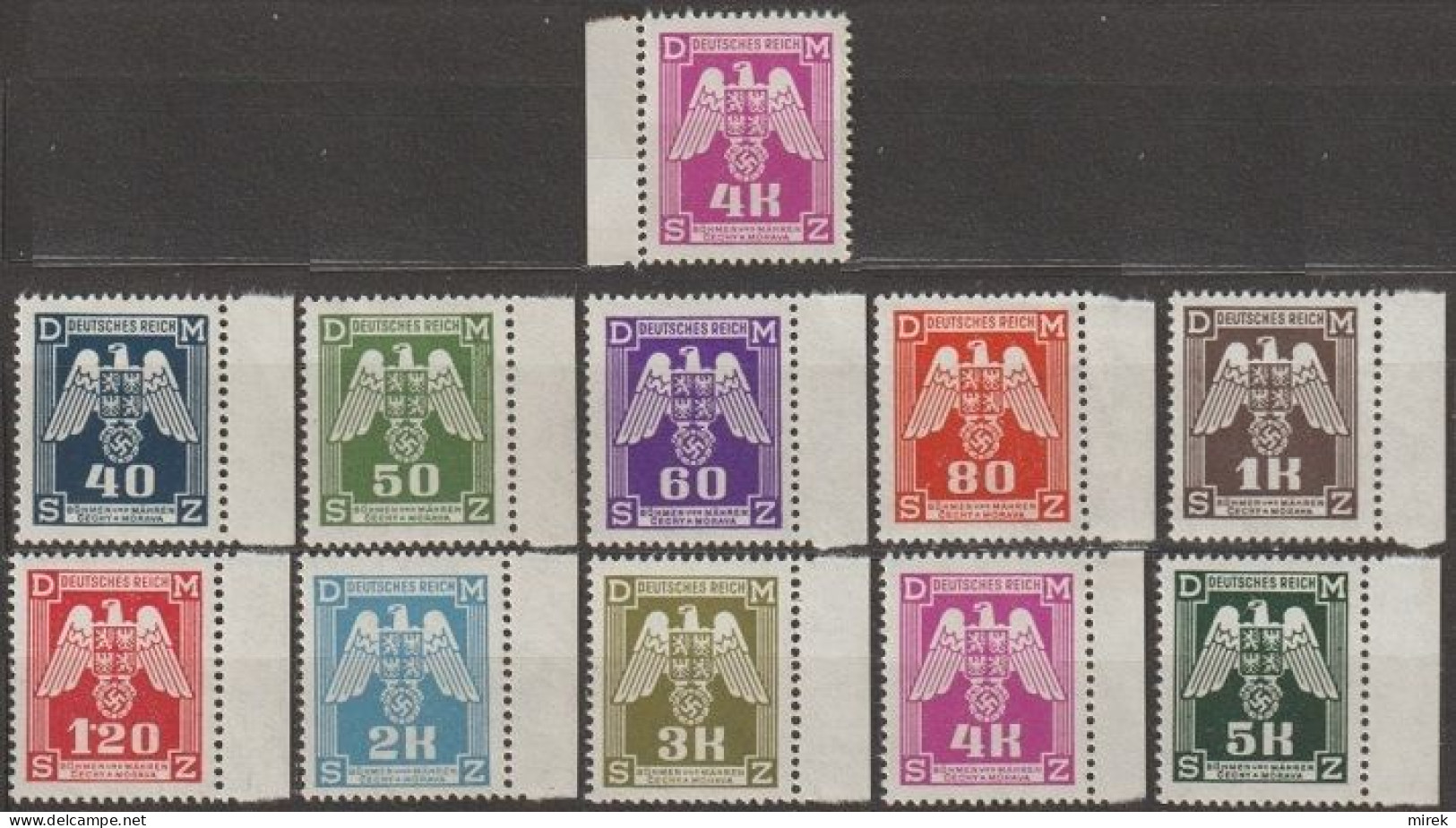 002/ Pof. SL 14-19,21-24, Border Stamps - Unused Stamps