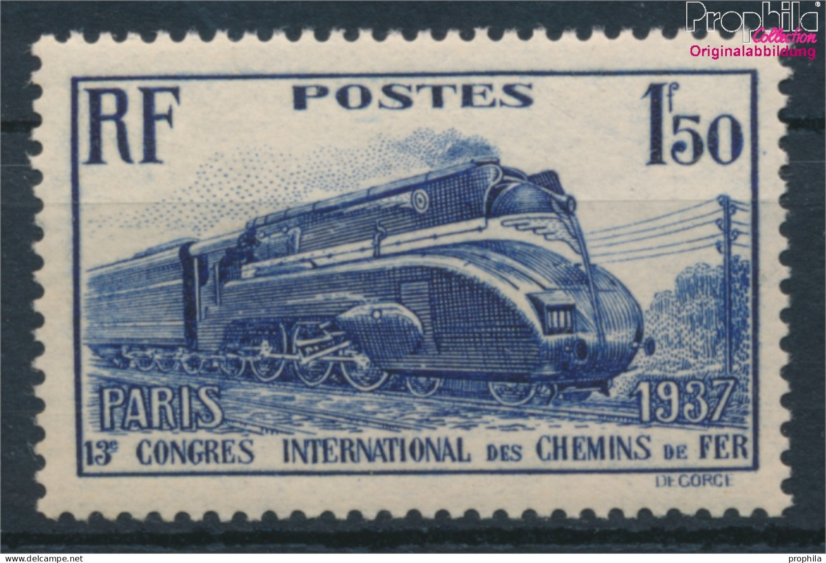 Frankreich 346 Postfrisch 1937 Eisenbahnkongreß (10391172 - Neufs