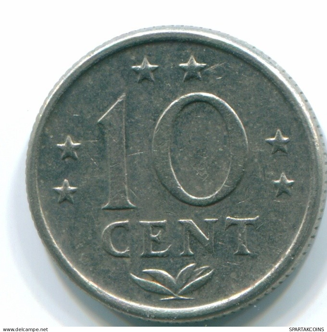 10 CENTS 1974 NIEDERLÄNDISCHE ANTILLEN Nickel Koloniale Münze #S13496.D.A - Nederlandse Antillen