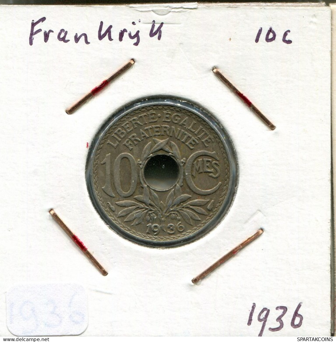 10 CENTIMES 1936 FRANKREICH FRANCE Französisch Münze #AM798.D.A - 10 Centimes