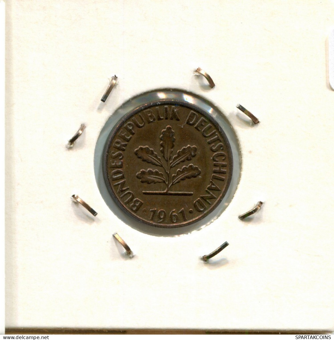 2 PFENNIG 1961 J WEST & UNIFIED GERMANY Coin #DC181.U.A - 2 Pfennig