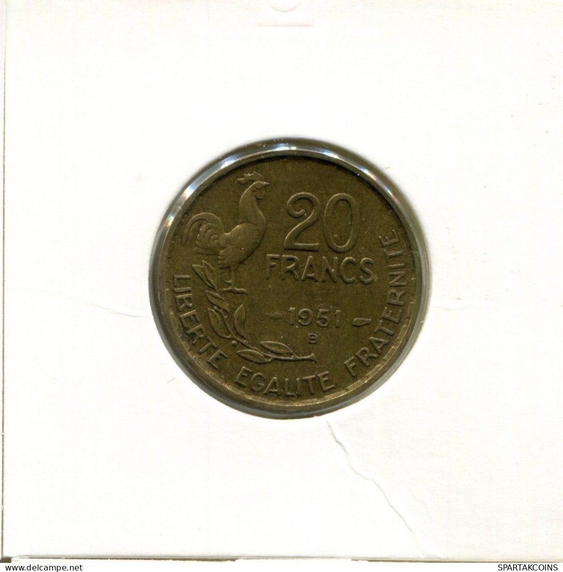 20 FRANCS 1951 B FRANCE Pièce Française #AK886.F.A - 20 Francs