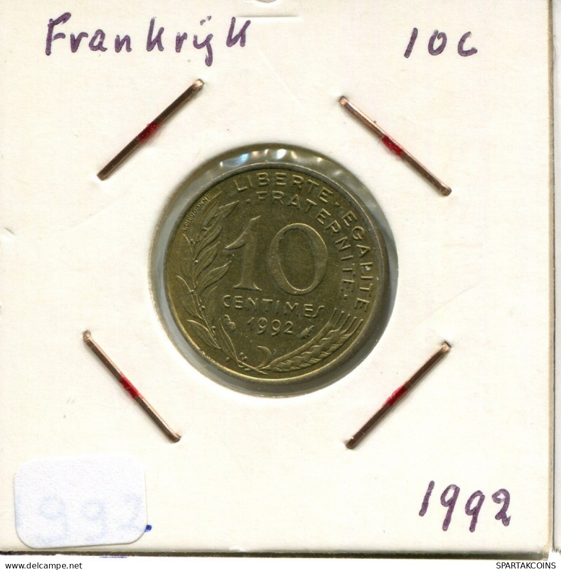 10 CENTIMES 1992 FRANKREICH FRANCE Französisch Münze #AM833.D.A - 10 Centimes