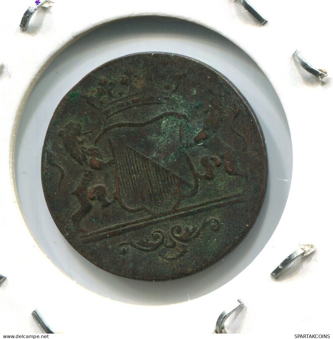 1791 UTRECHT VOC DUIT IINDES NÉERLANDAIS NETHERLANDS NEW YORK COLONIAL PENNY #VOC1761.10.F.A - Nederlands-Indië