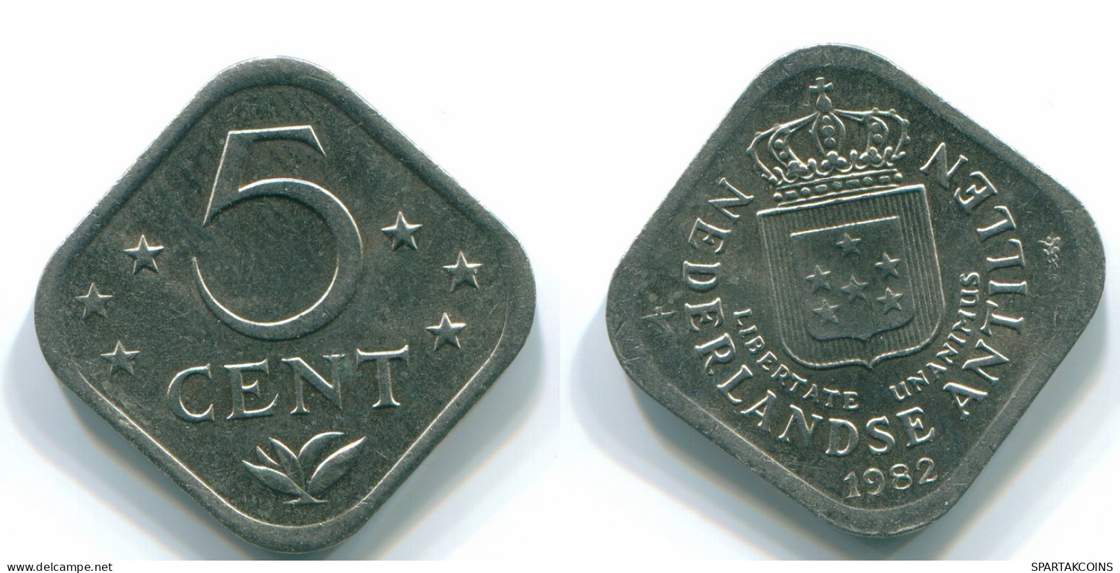 5 CENTS 1982 NETHERLANDS ANTILLES Nickel Colonial Coin #S12358.U.A - Antilles Néerlandaises