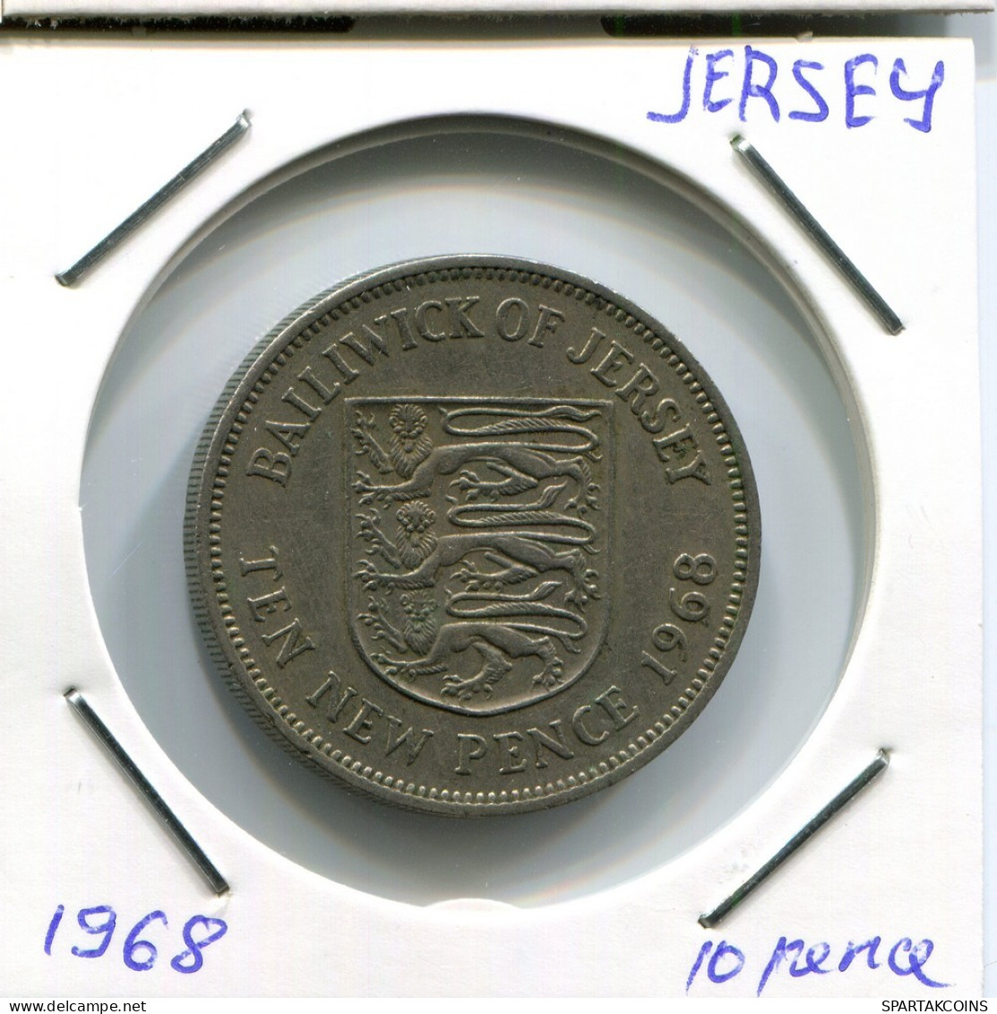 10 NEW PENCE 1968 JERSEY Pièce #AR643.F.A - Jersey