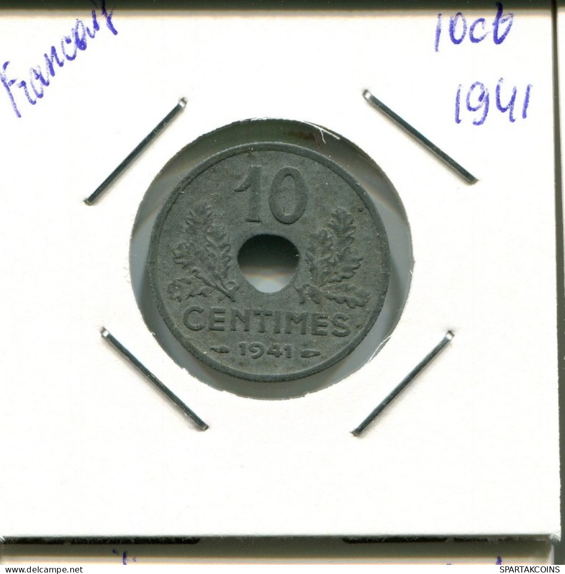 10 CENTIMES 1941 FRANKREICH FRANCE Französisch Münze #AN786.D.A - 10 Centimes