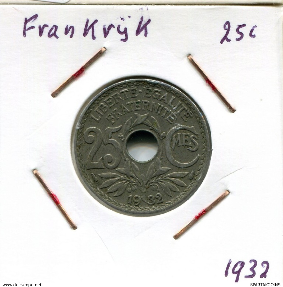 25 CENTIMES 1932 FRANCE Pièce Française #AM891.F.A - 25 Centimes