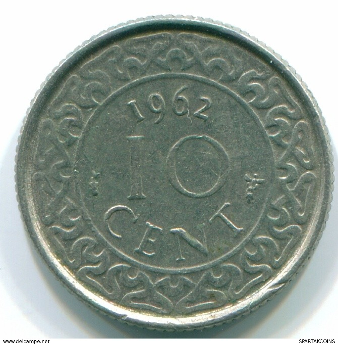 10 CENTS 1962 SURINAME NEERLANDÉS NETHERLANDS Nickel Colonial Moneda #S13200.E.A - Suriname 1975 - ...