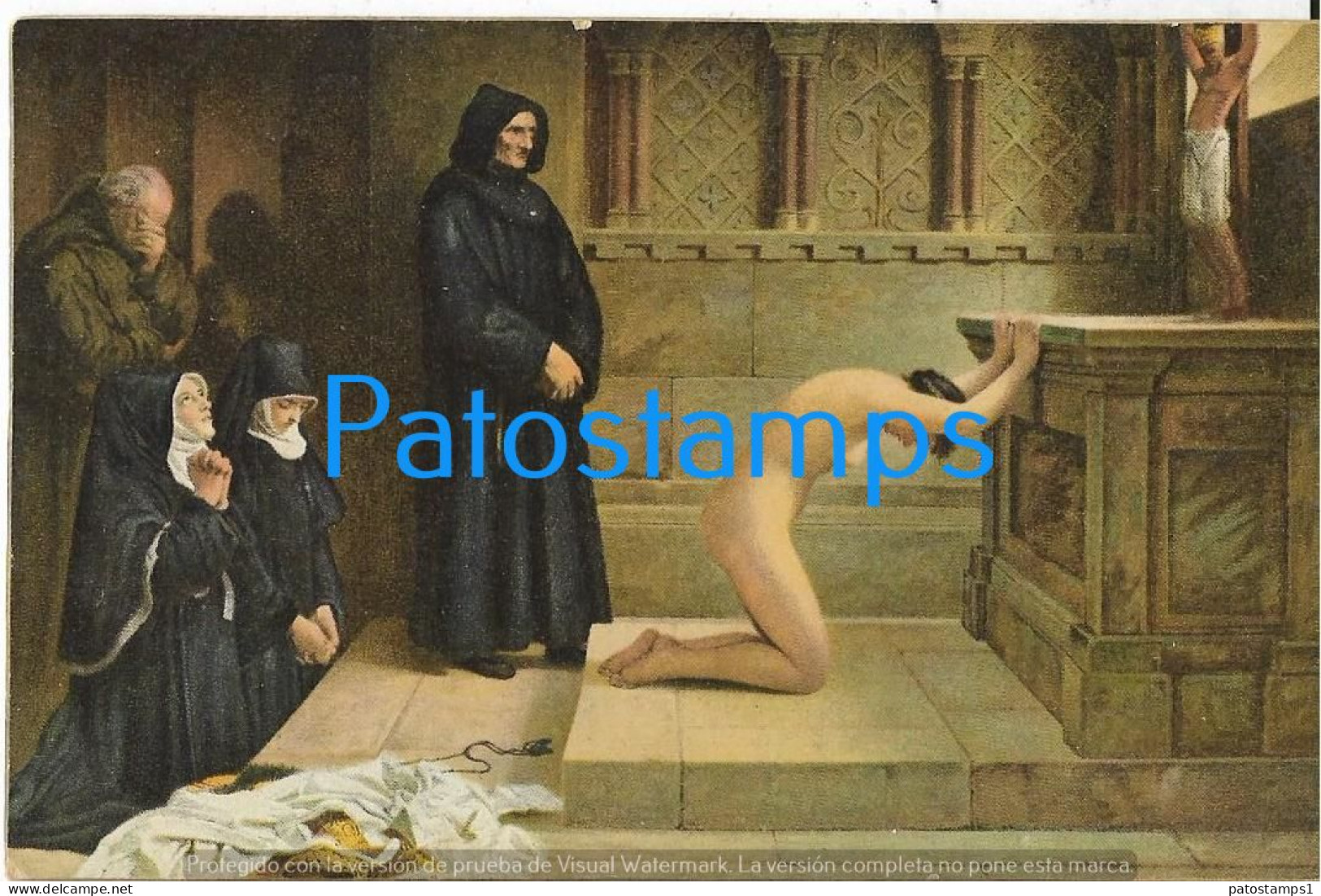 229032 ART ARTE PHILIP HEMOGENES CALDERON WOMAN NUDE & NUNS POSTAL POSTCARD - Unclassified